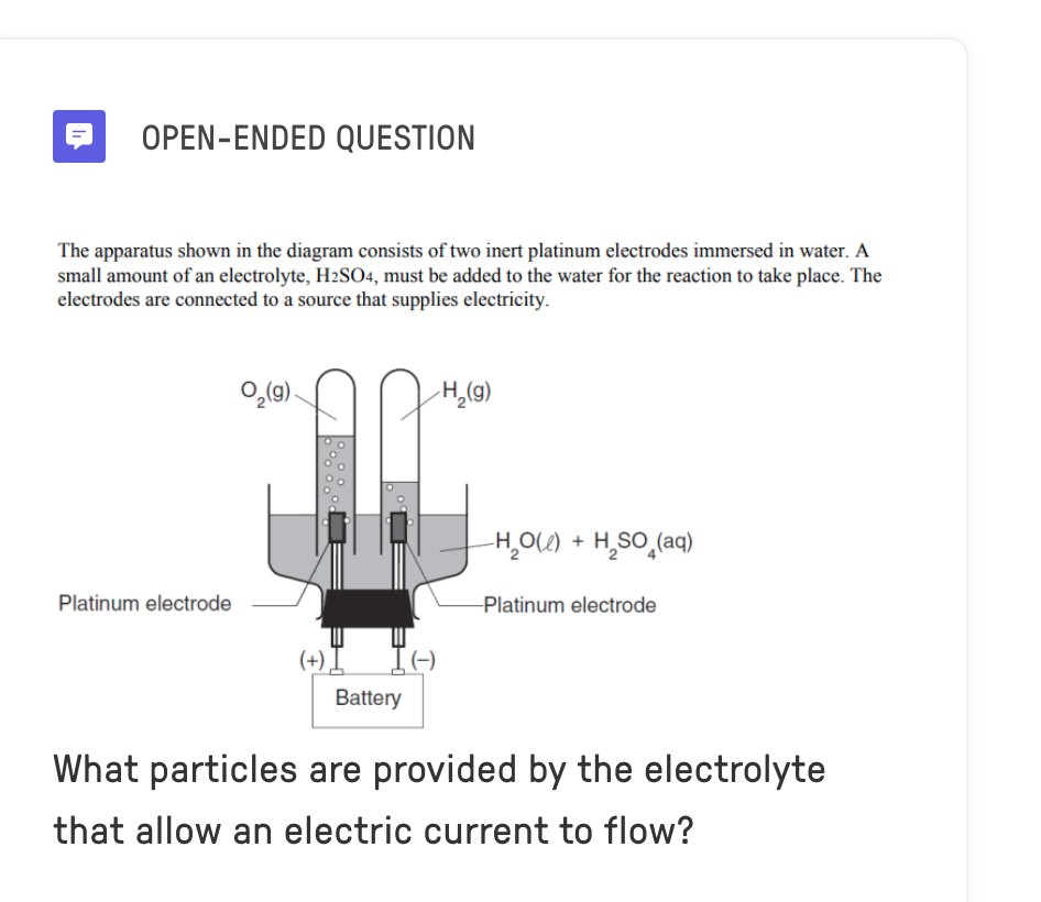 OPEN-ENDED QUESTION The apparatus shown in the di | Solvely